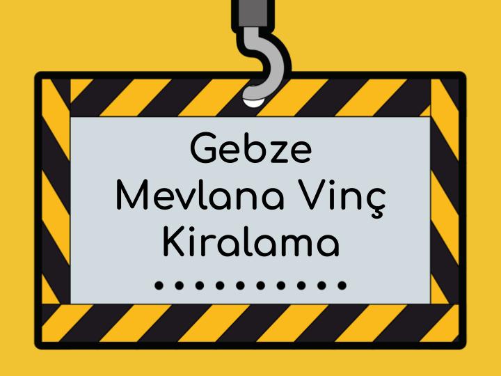 Gebze Mevlana Mahallesi Kiralık Vinç