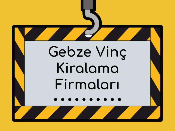 Gebze Vinç Kiralama Firmaları