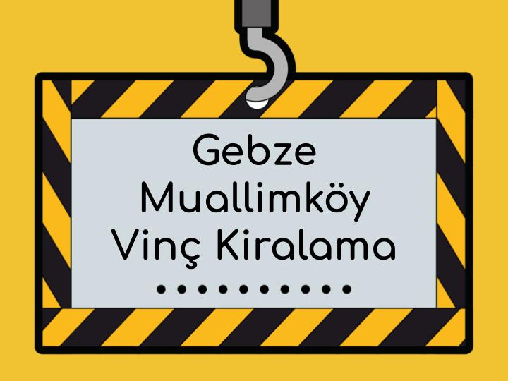 Gebze Muallimköy Mahallesi Kiralık Vinç