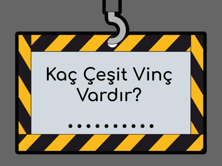 Kaç Çeşit Vinç Vardır?